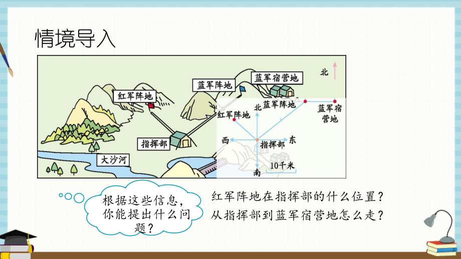 青岛版五年级下册数学课件4.2 根据方向和距离确定位置_第3页