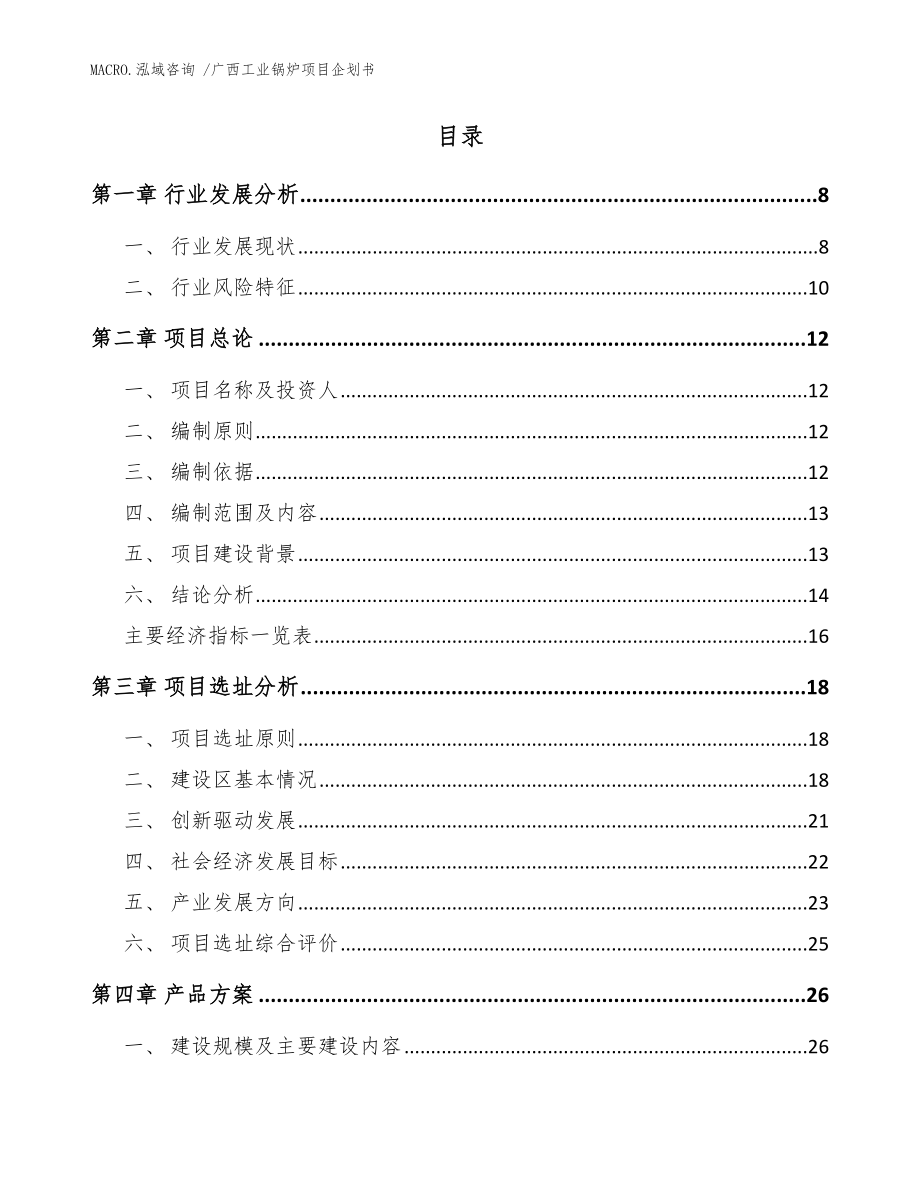 广西工业锅炉项目企划书_范文_第2页