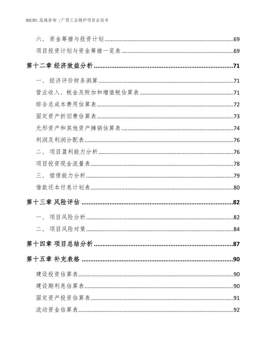 广西工业锅炉项目企划书_范文_第5页