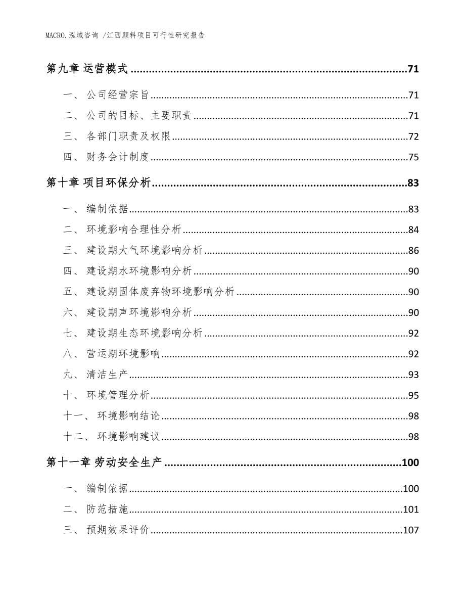 江西颜料项目可行性研究报告（参考范文）_第5页