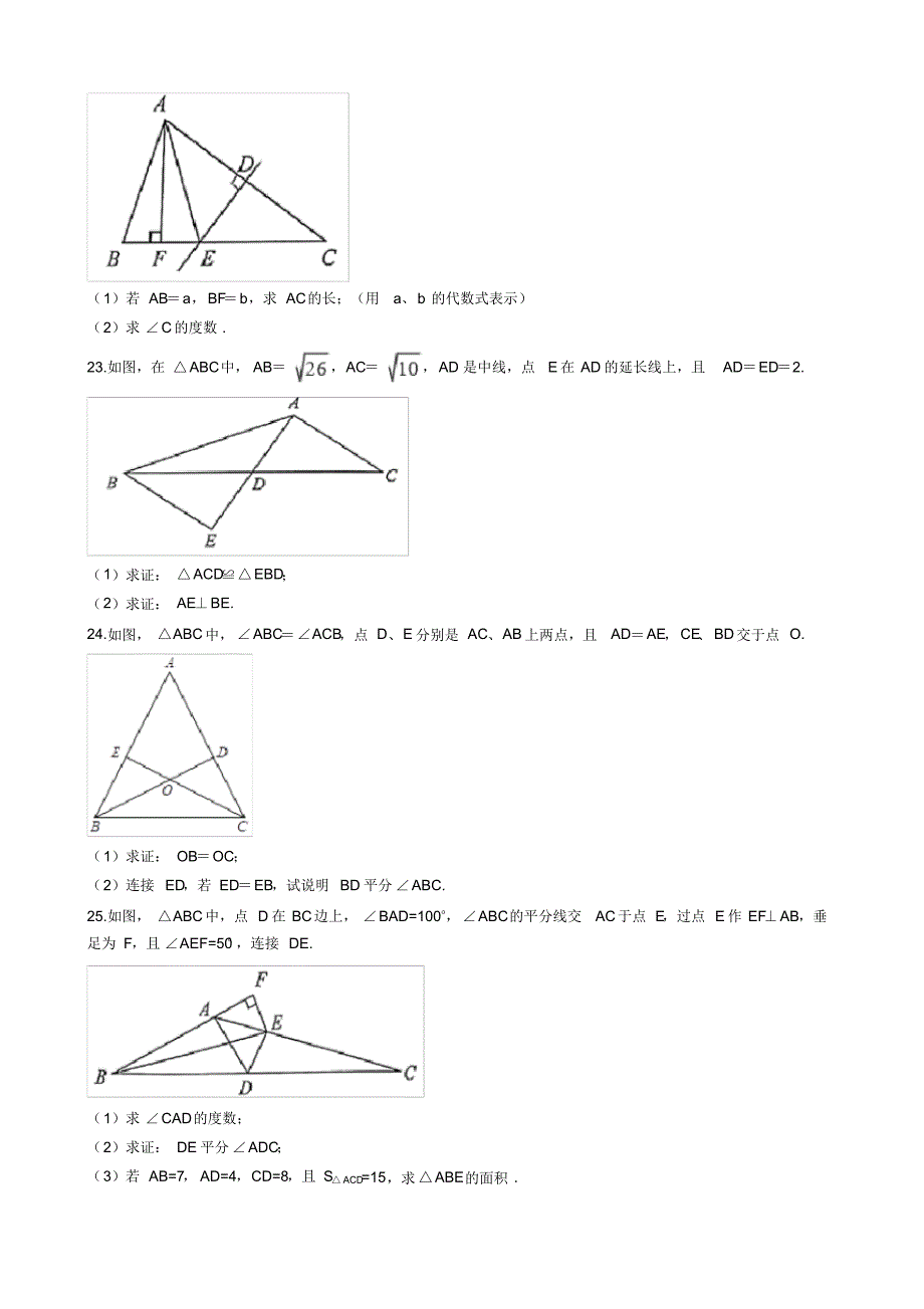 江苏省苏州市八年级上学期数学期中考试试卷-19页_第4页