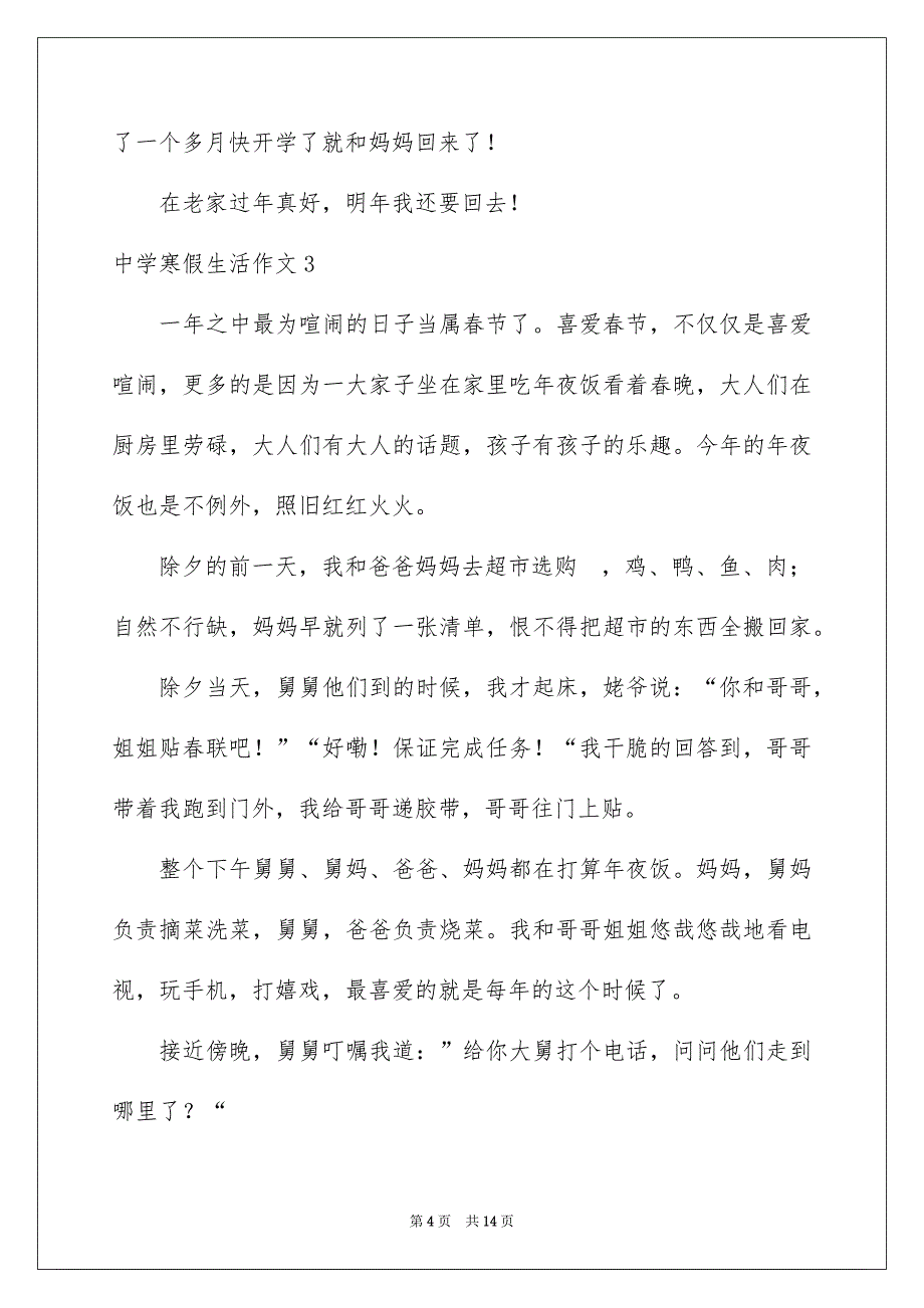 高中寒假生活作文例文_第4页