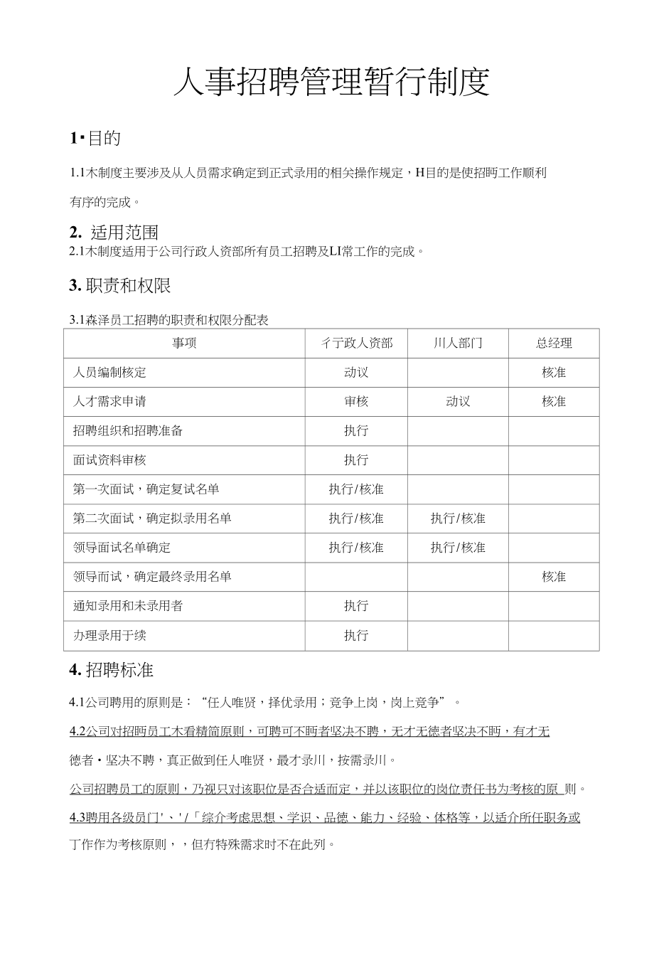 人事招聘管理暂行制度_第1页