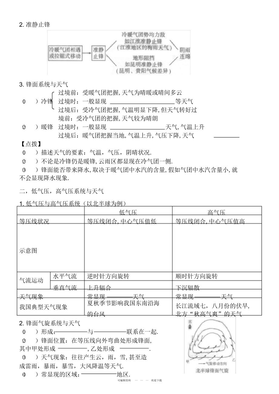 2022年高三地理一轮复习学案23大气环境_第2页