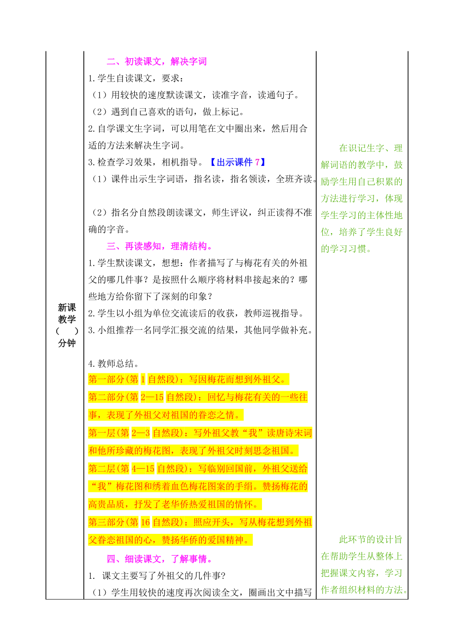 部编版语文五年级下册《梅花魂》教案_第3页