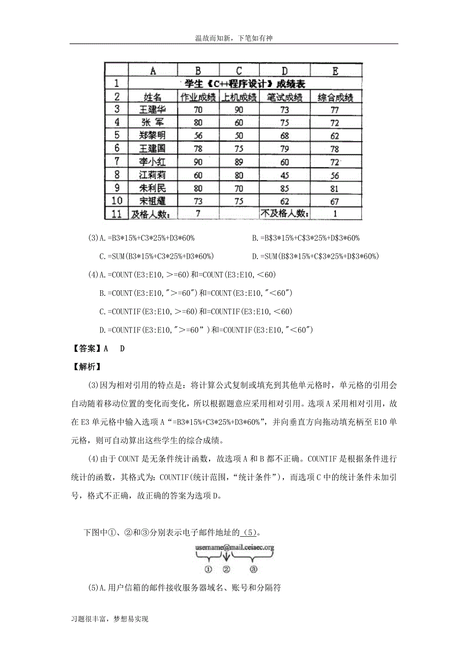 程序员考试专题测练及答案(1)（专项考练）_第2页