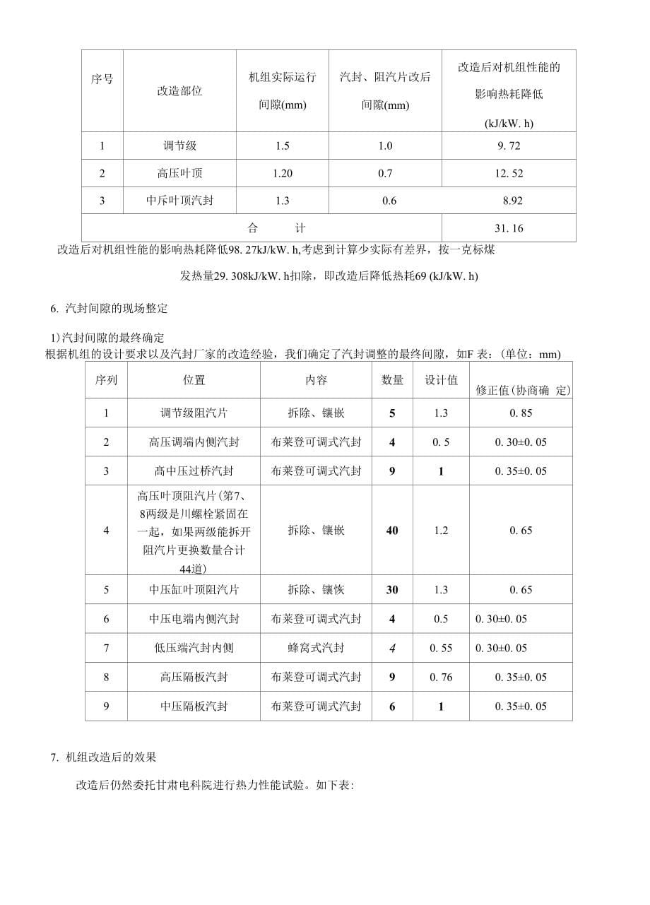 兰铝自备电厂300MW汽轮机汽封改造_第5页