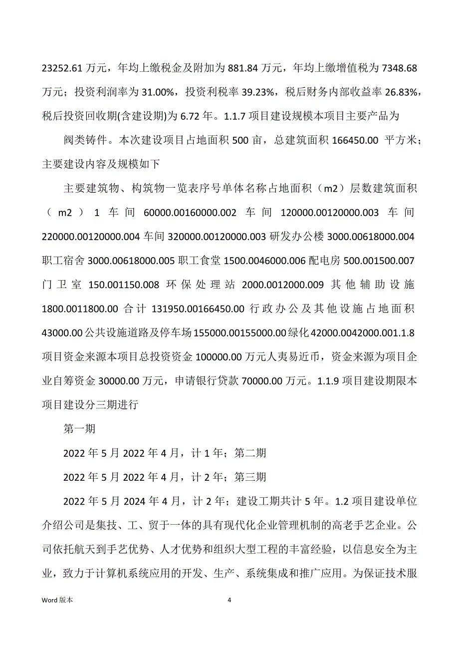 阀类铸件生产建设项目可行性研究汇报_第4页