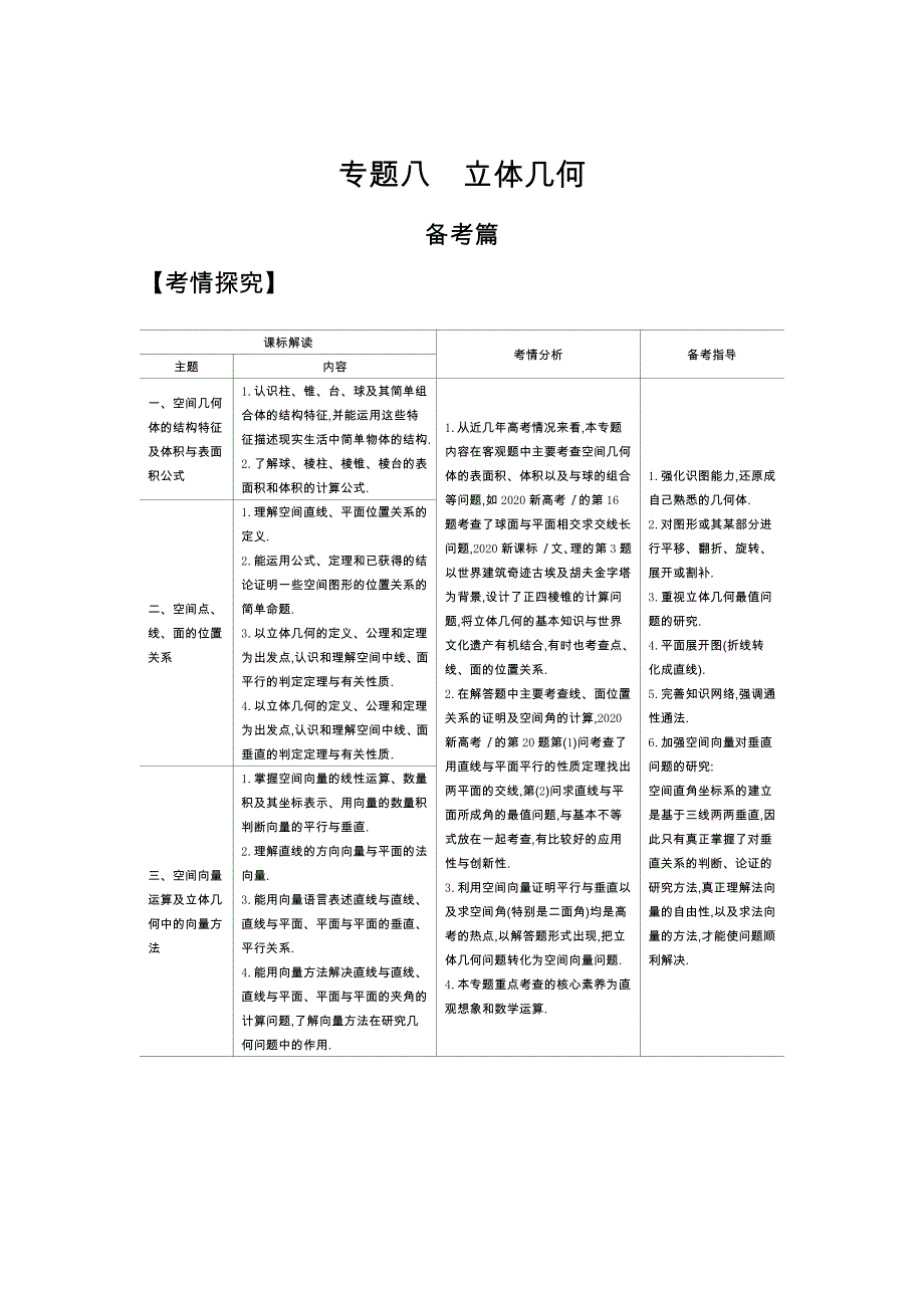 2022版新高考数学人教A版总复习集训-8.1-空间几何体的结构特征、表面积与体积-综合集训-含解析_第1页