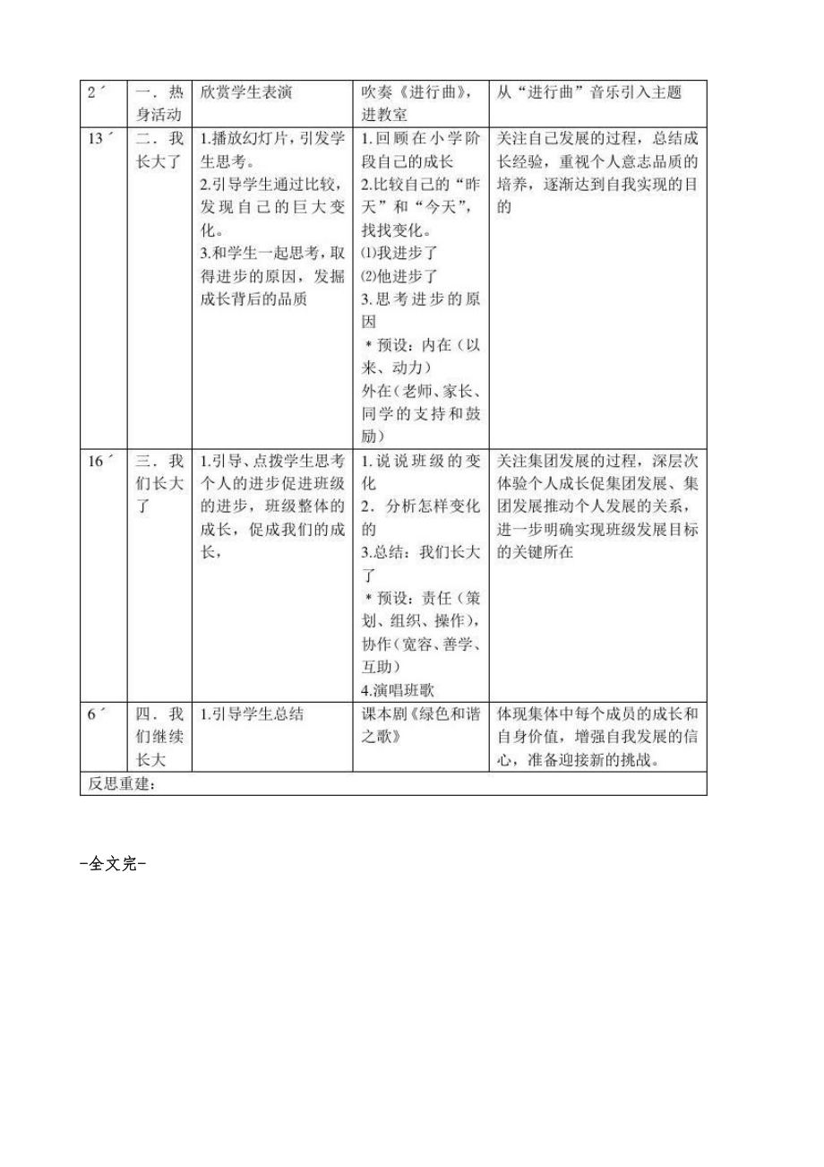 五年级主题班会活动设计方案_第3页