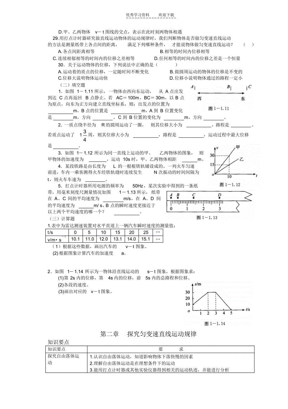 高中物理必修一二总复习训练._第5页