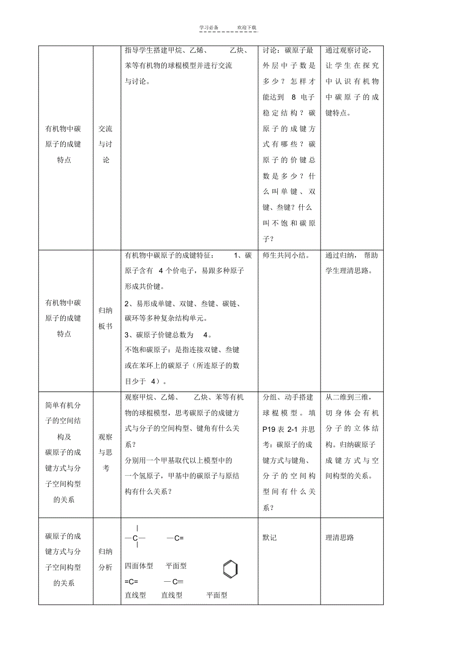 高中化学鲁科版《有机化学基础》教案_第4页