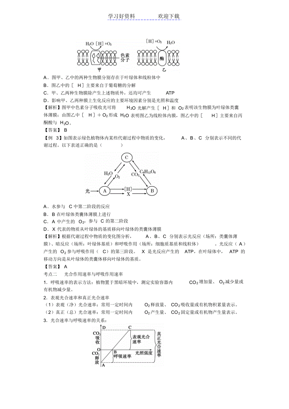 人教版教学教案第三章新陈代谢光合作用和呼吸作用_第4页