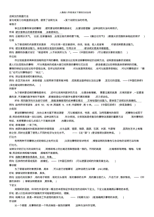 2022年人教版八年级语文下册知识点总结