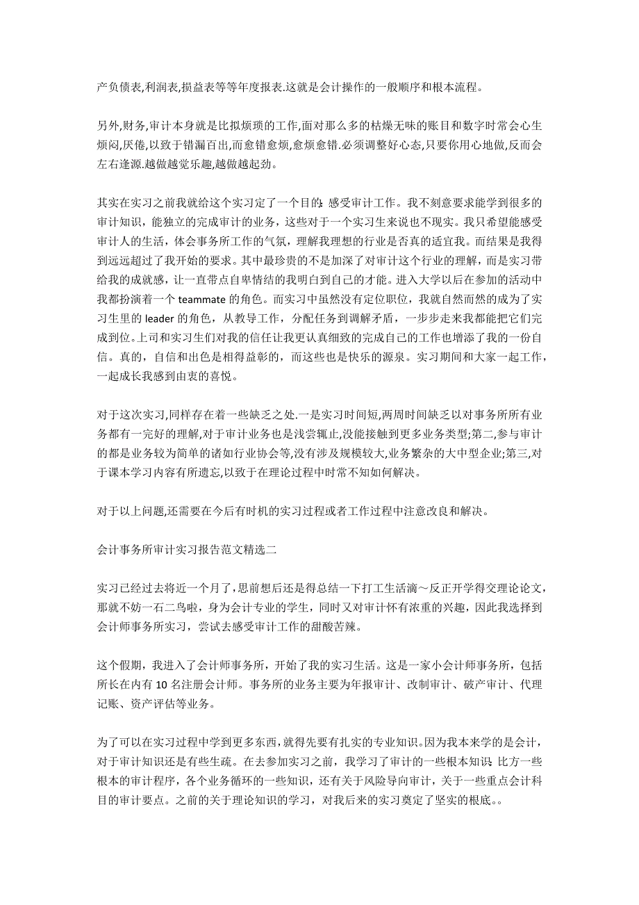 2020年事务所审计实习报告范文3000字_第4页