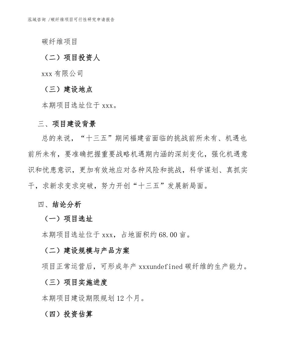 碳纤维项目可行性研究申请报告（范文参考）_第4页