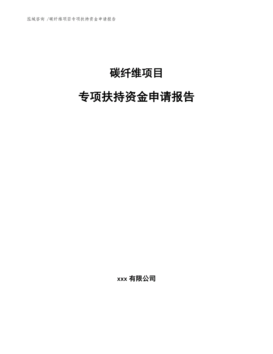 碳纤维项目专项扶持资金申请报告（模板参考）_第1页