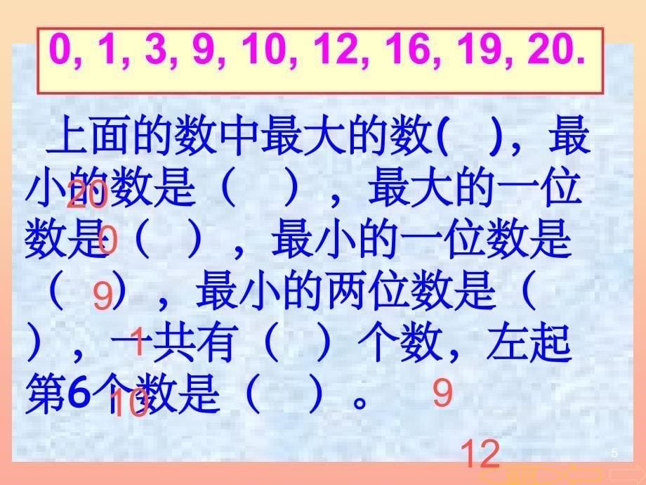 201X-2020学年一年级数学上册 总复习课件（新）新人教版_第5页