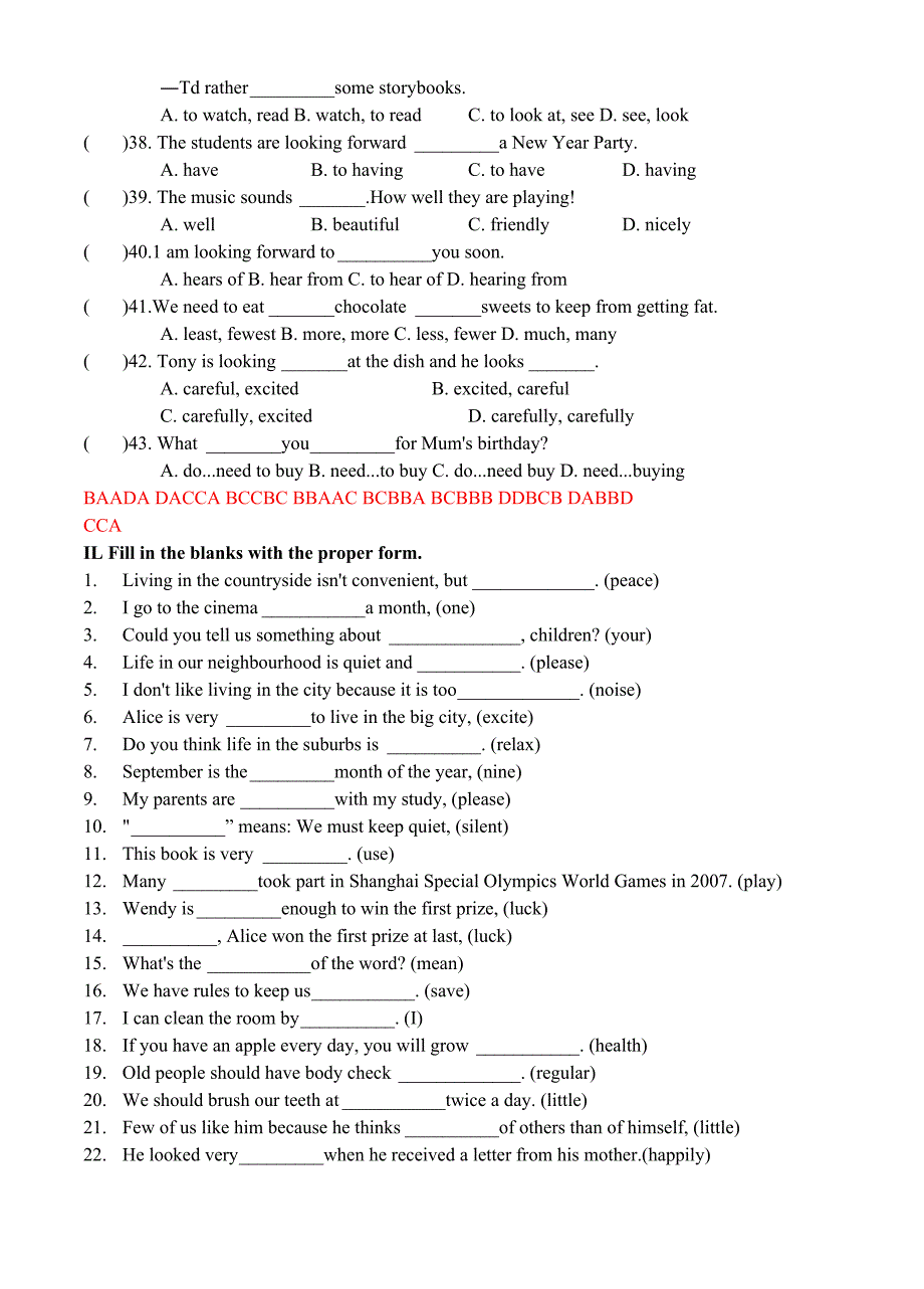 2021-2022学年牛津上海版英语七年级上学期期末综合练习（word版 含答案）_第3页