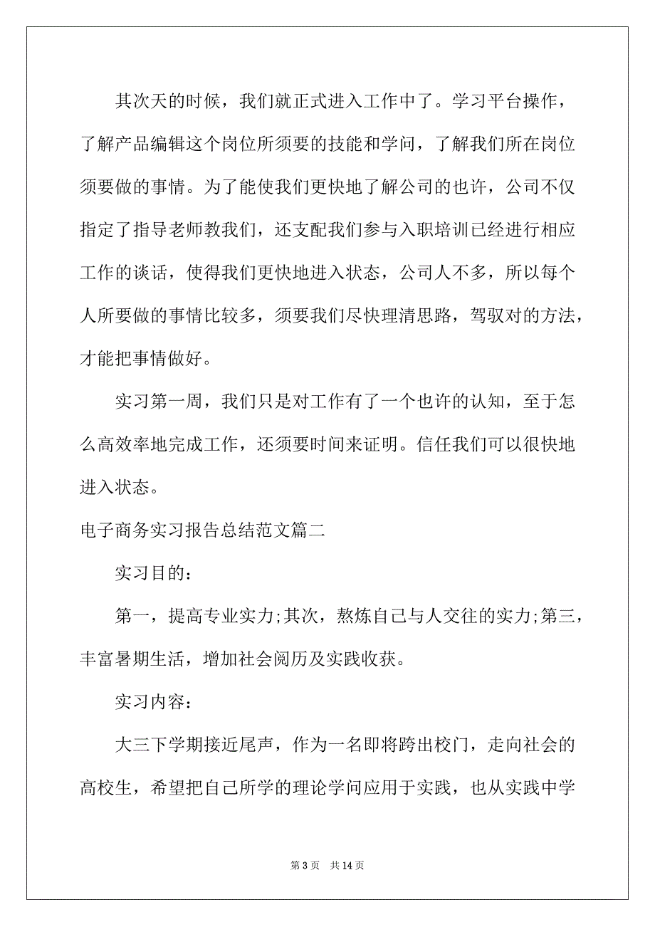 2022年电子商务实习报告总结500字范文_第3页