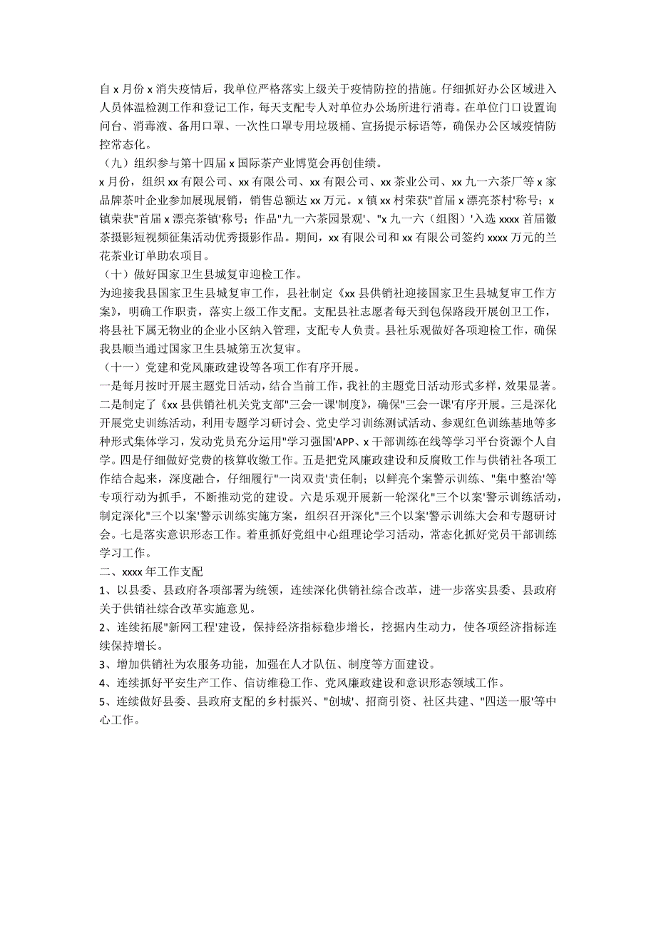 县供销社年度工作总结及2022年度工作安_第2页