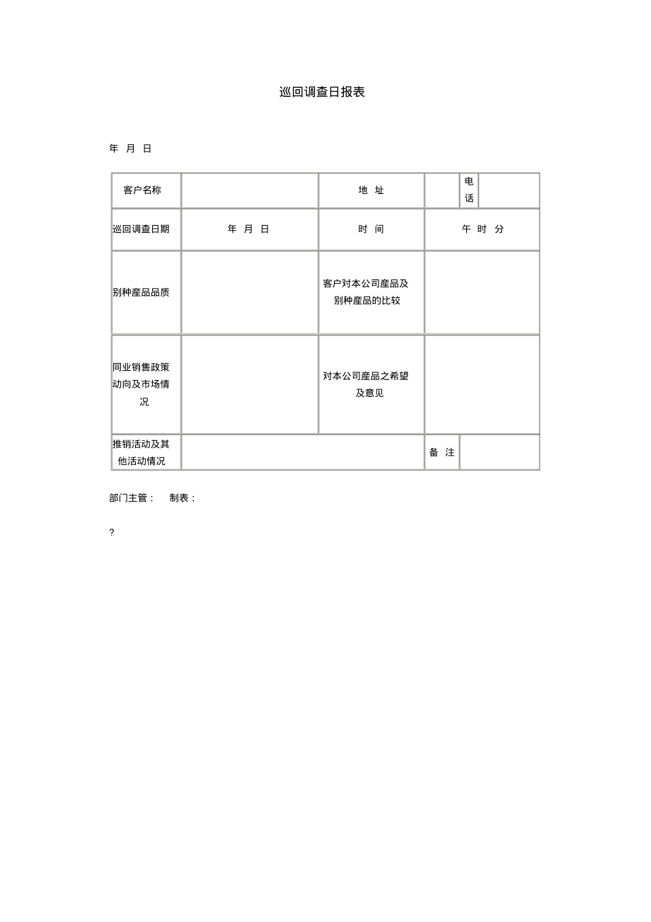 巡回调查日报表格式_第1页