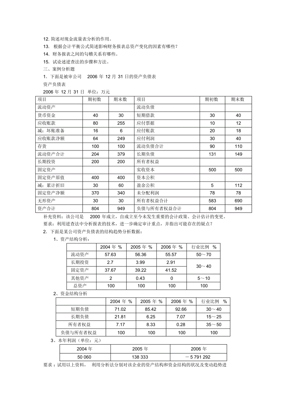 审计技术与方法练习题_第4页