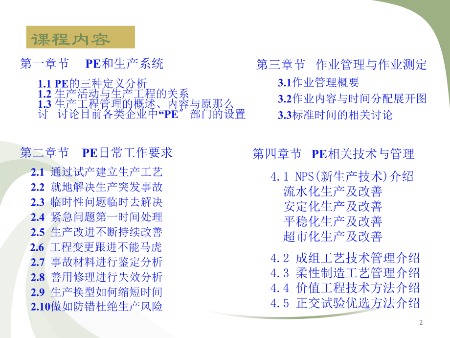 PE职能技能培训课件_第2页