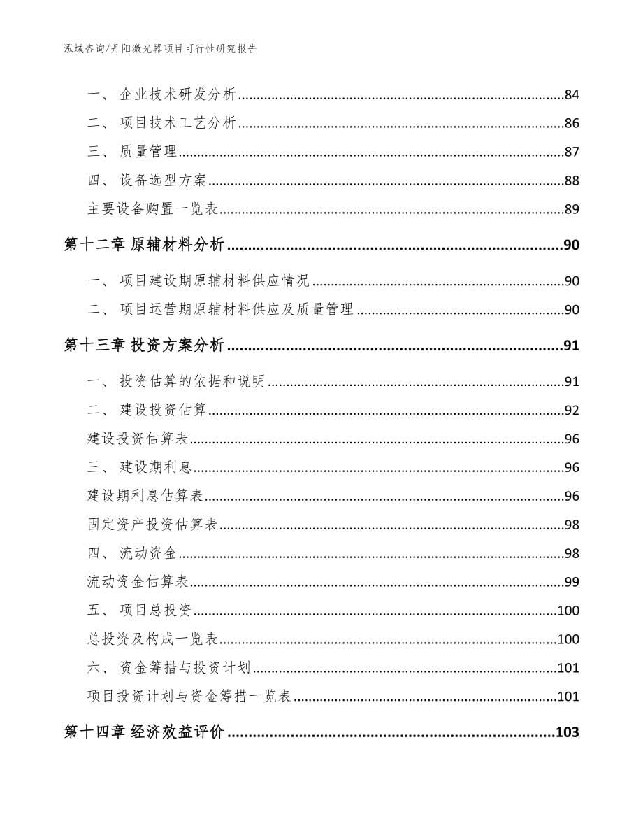 丹阳激光器项目可行性研究报告【模板参考】_第5页