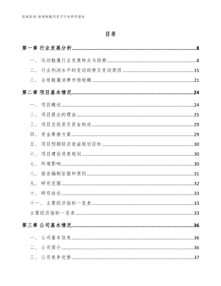 南通制鞋项目可行性研究报告（模板范本）_第1页