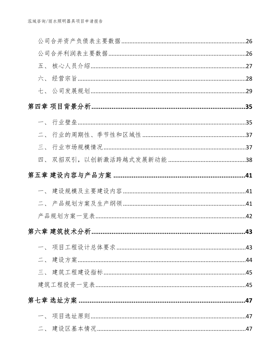 丽水照明器具项目申请报告_参考范文_第2页