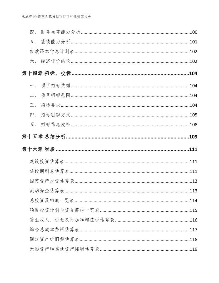 南京天花吊顶项目可行性研究报告_范文_第5页