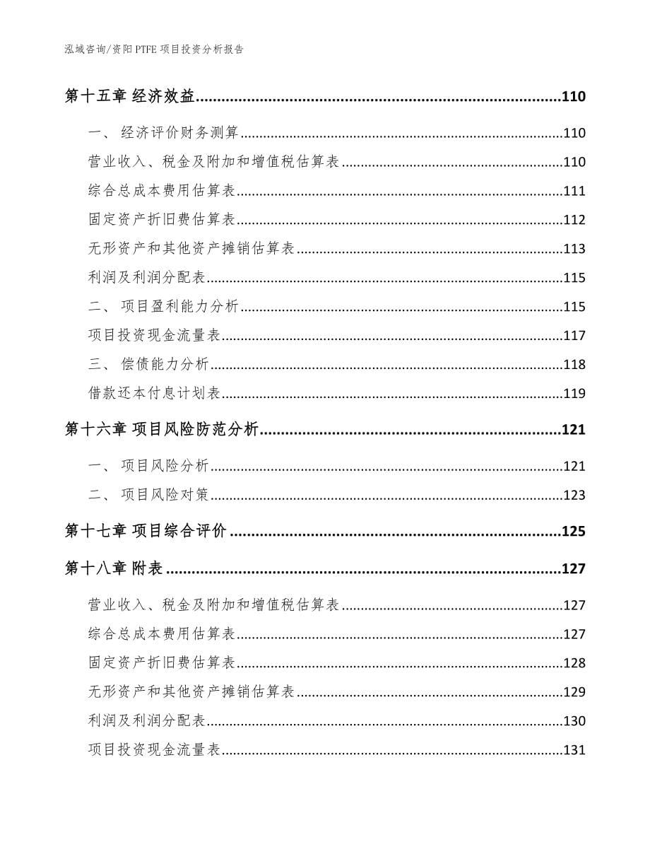 资阳PTFE项目投资分析报告参考范文_第5页