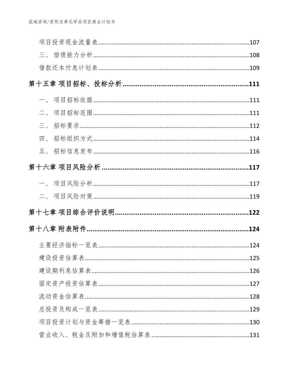 资阳皮革化学品项目商业计划书【范文】_第5页