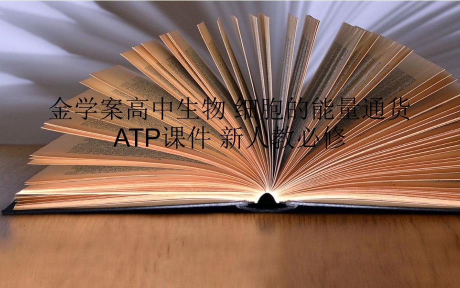 金学案高中生物 细胞的能量通货ATP通用课件 新人教必修_第1页