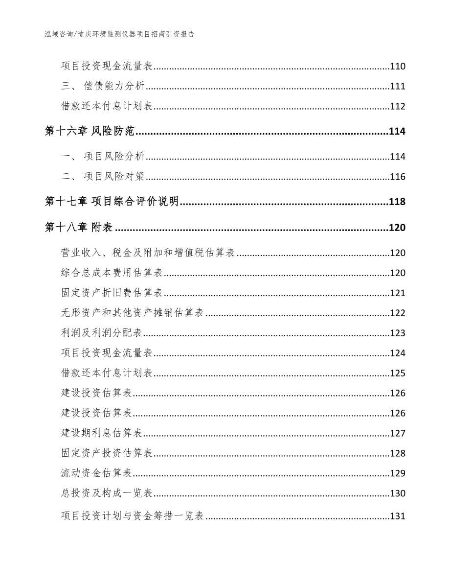 迪庆环境监测仪器项目招商引资报告_模板参考_第5页