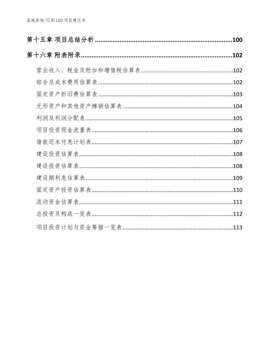 辽阳LED项目建议书（参考模板）_第5页