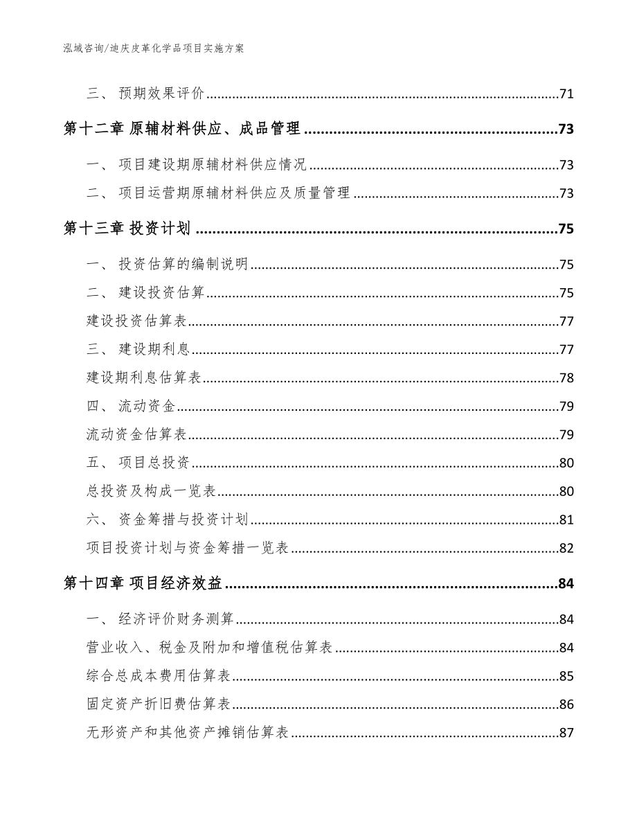 迪庆皮革化学品项目实施方案（参考模板）_第4页