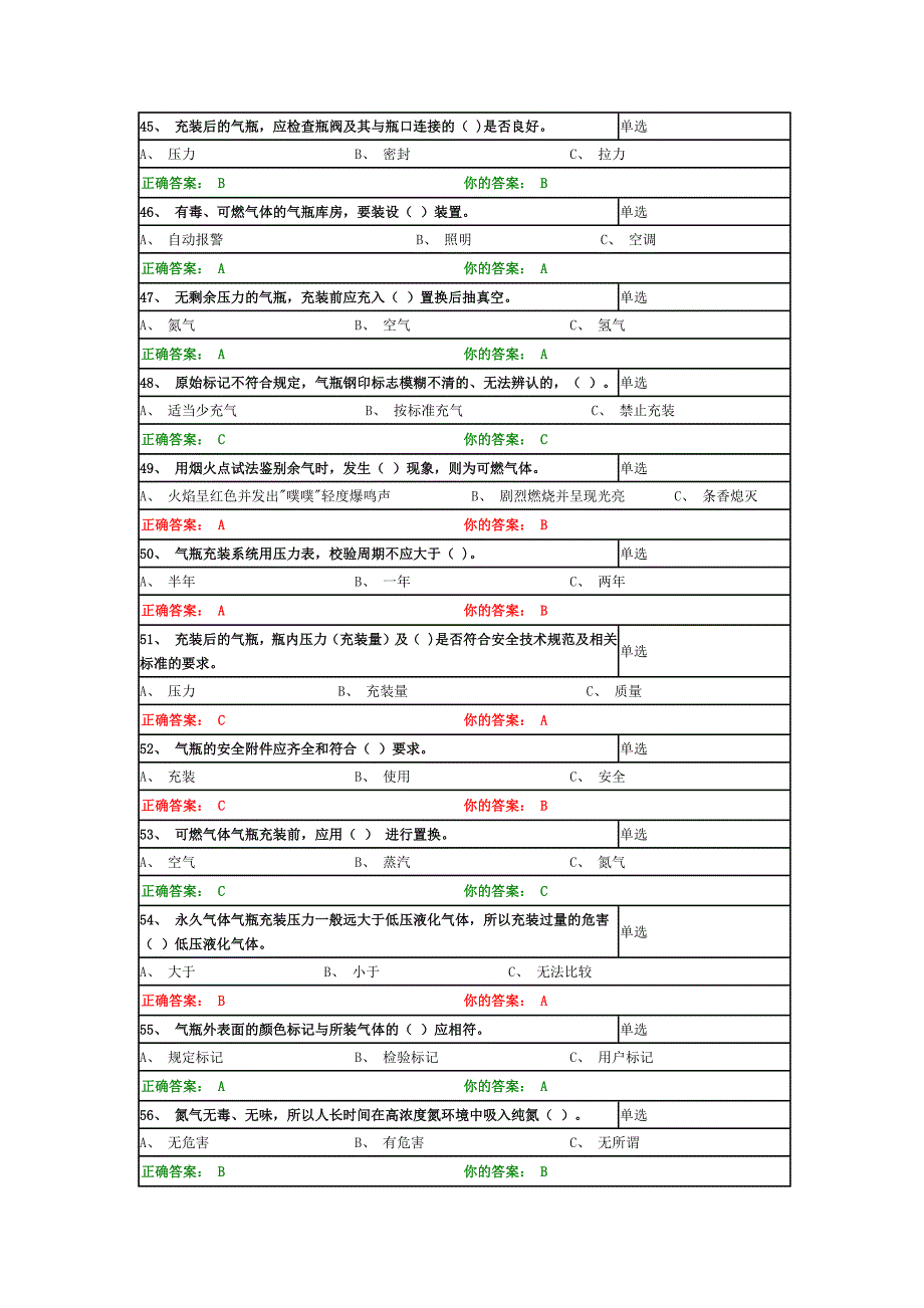 易燃易爆气瓶操作人员试题及答案_第4页