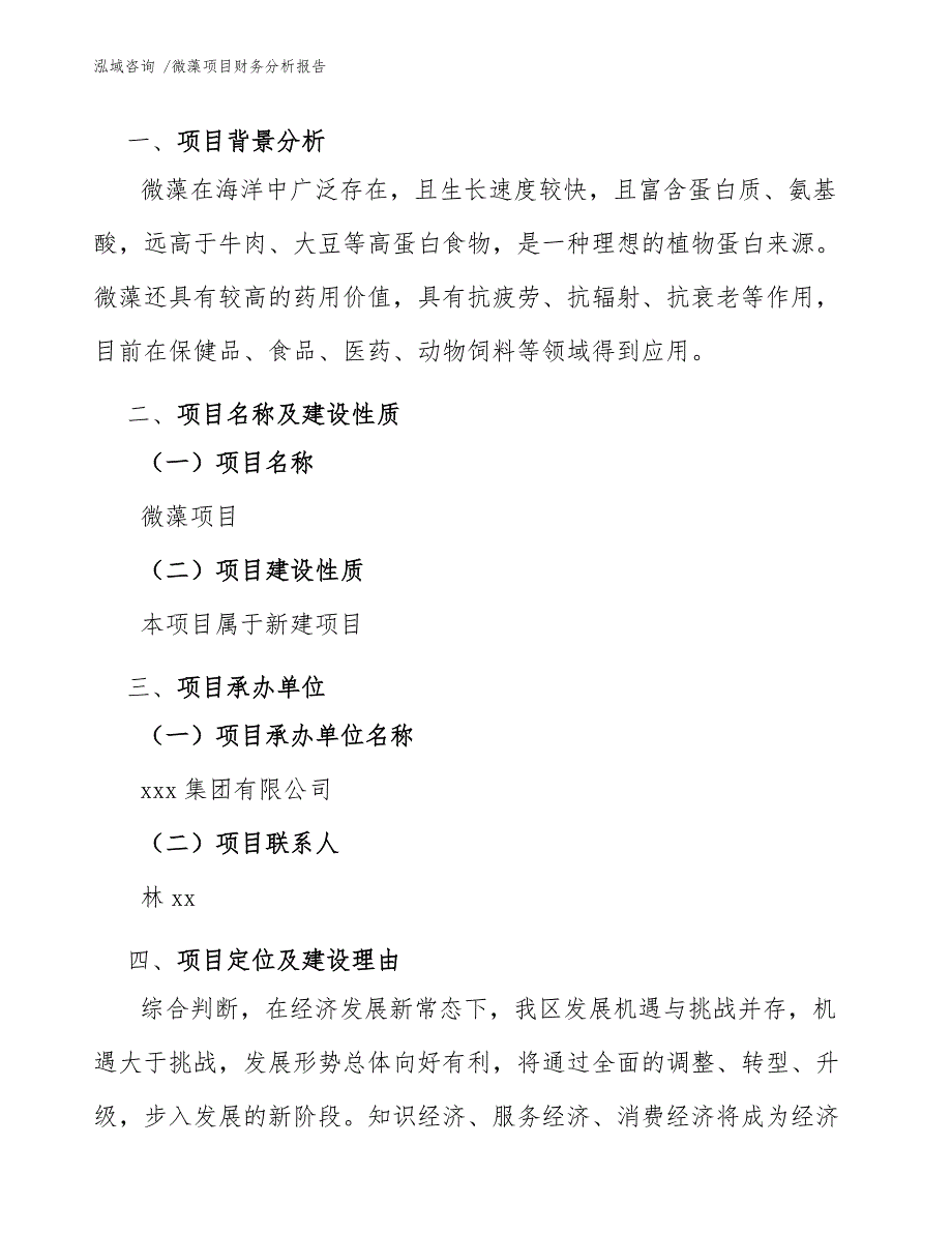 微藻项目财务分析报告（模板）_第3页