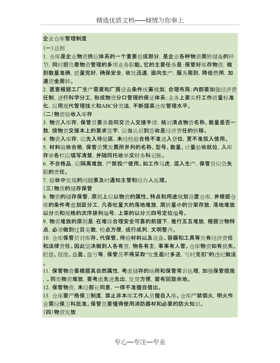 小六汤包配送中心仓库管理制度_第1页