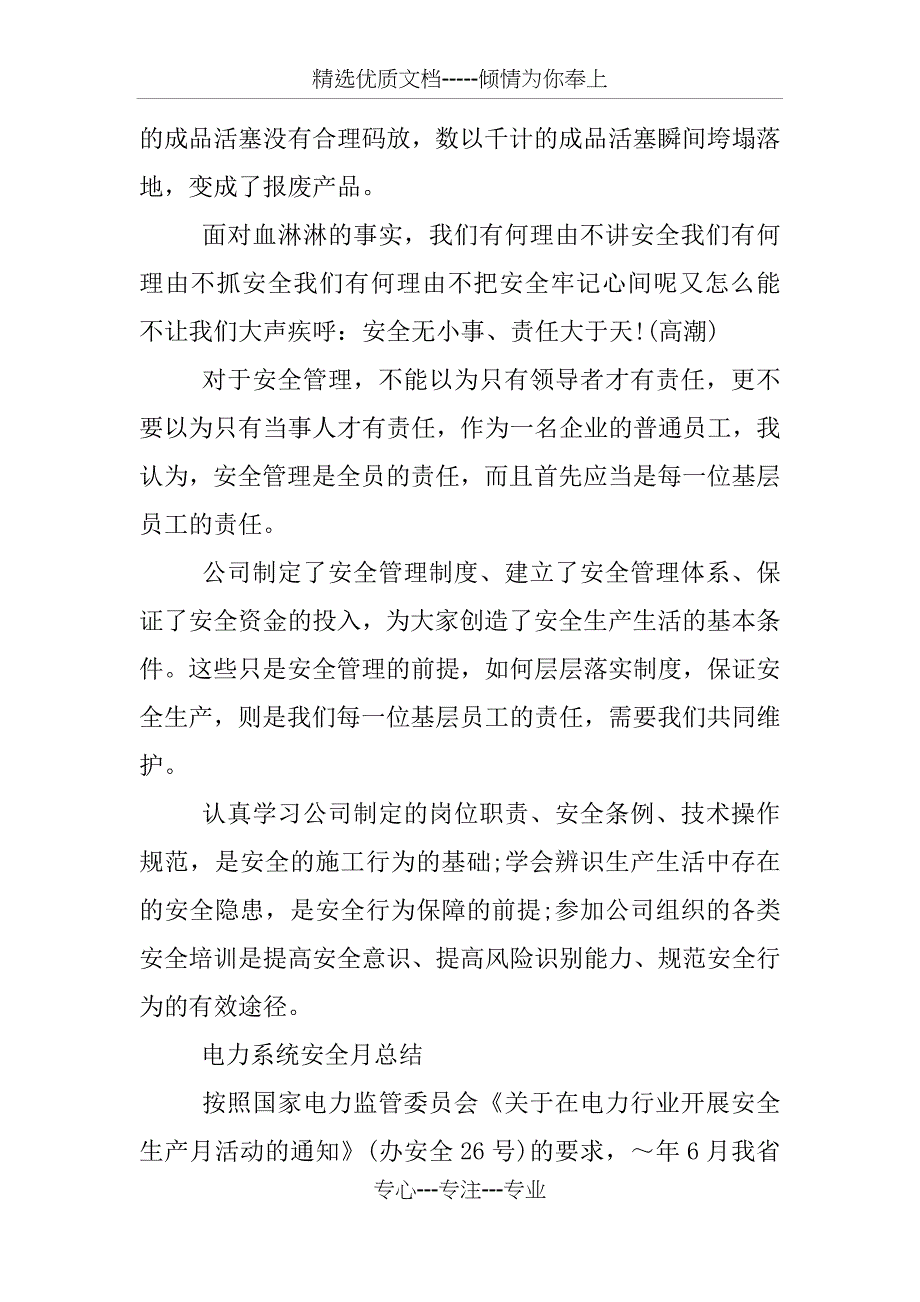 XX电力系统安全月总结_第4页