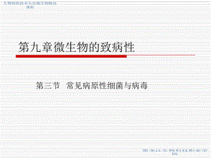 第九章微生物的致病性