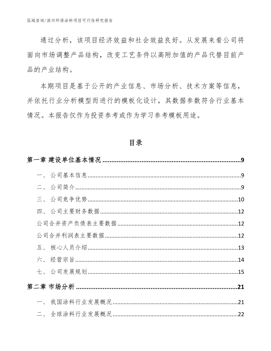 滨州环保涂料项目可行性研究报告_参考模板_第3页