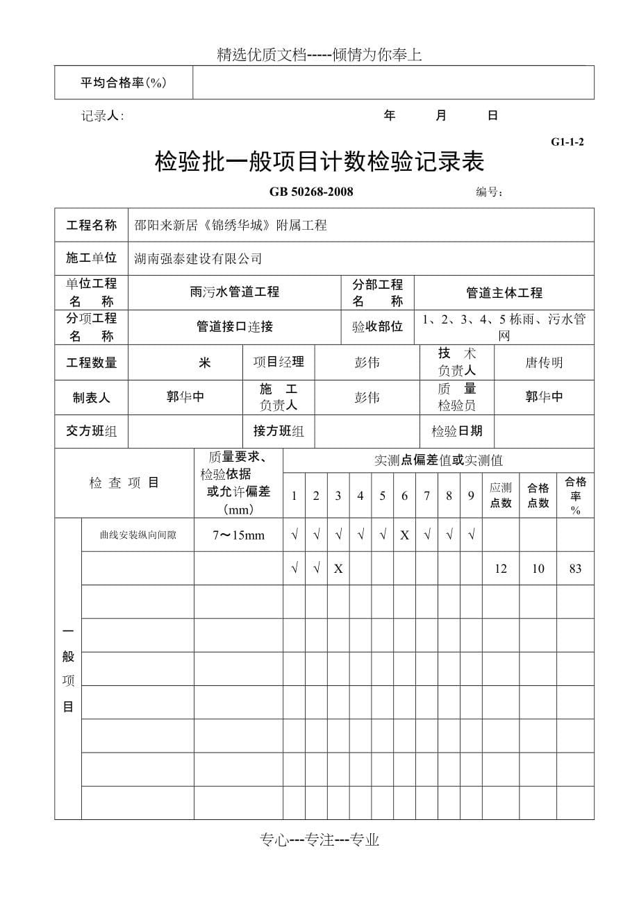 1-5栋雨污水管道接口连接报验申请表_第5页