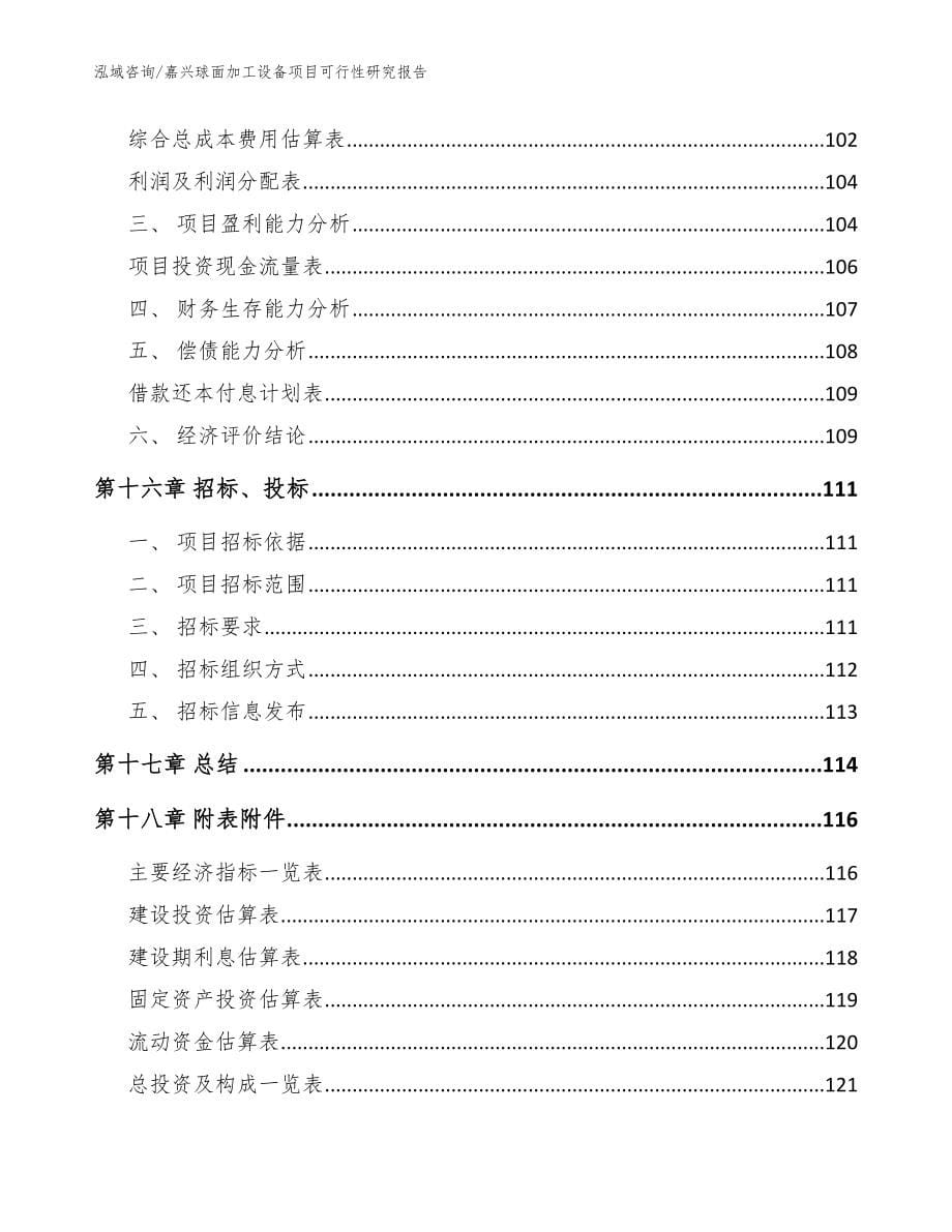 嘉兴球面加工设备项目可行性研究报告_参考范文_第5页