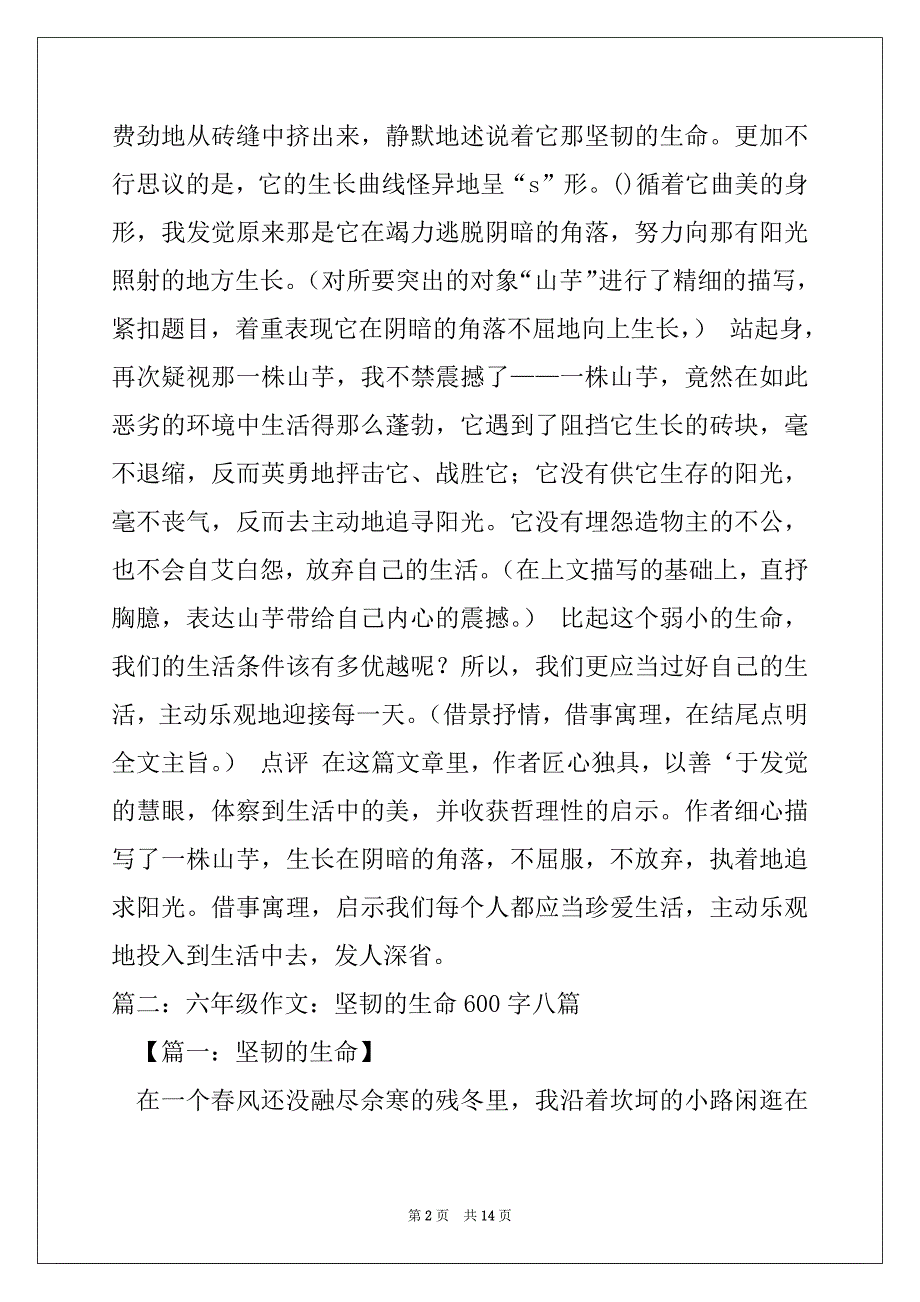 描写热爱生命的作文600字_第2页