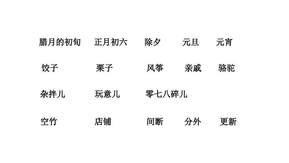 部编语文六年级下册《北京的春节》ppt课件_第3页