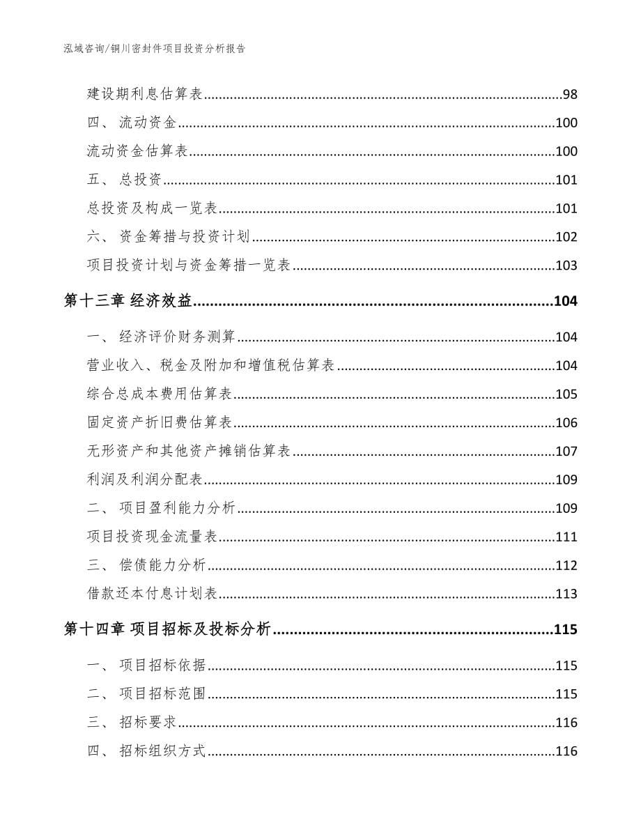 铜川密封件项目投资分析报告（模板参考）_第5页