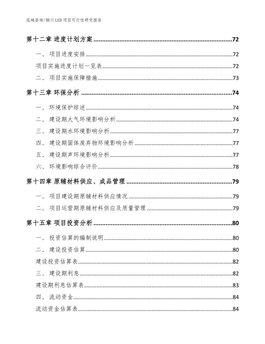 铜川LED项目可行性研究报告（参考范文）_第5页